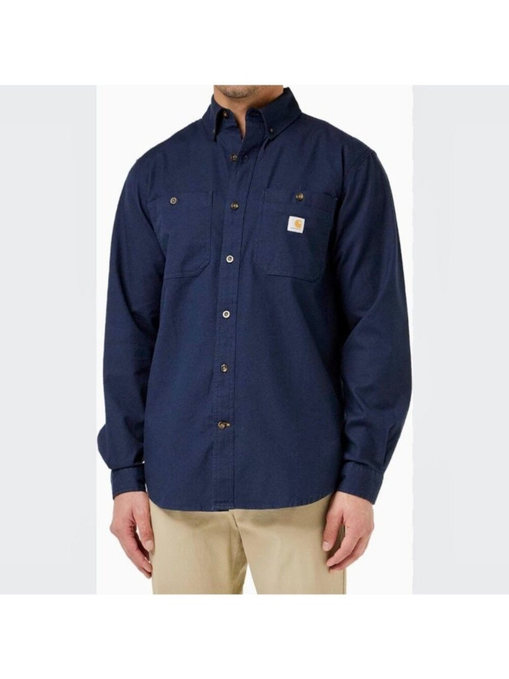 Carhartt Rugged Flex Relaxed Fit Midweight Canvas Long Sleeve Button Down 2XL